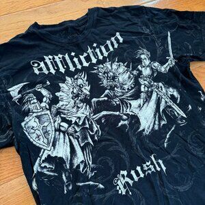 Affliction T Shirt Mens‎ XL Y2K Georges St-Pierre Signature Series Rush UFC RARE